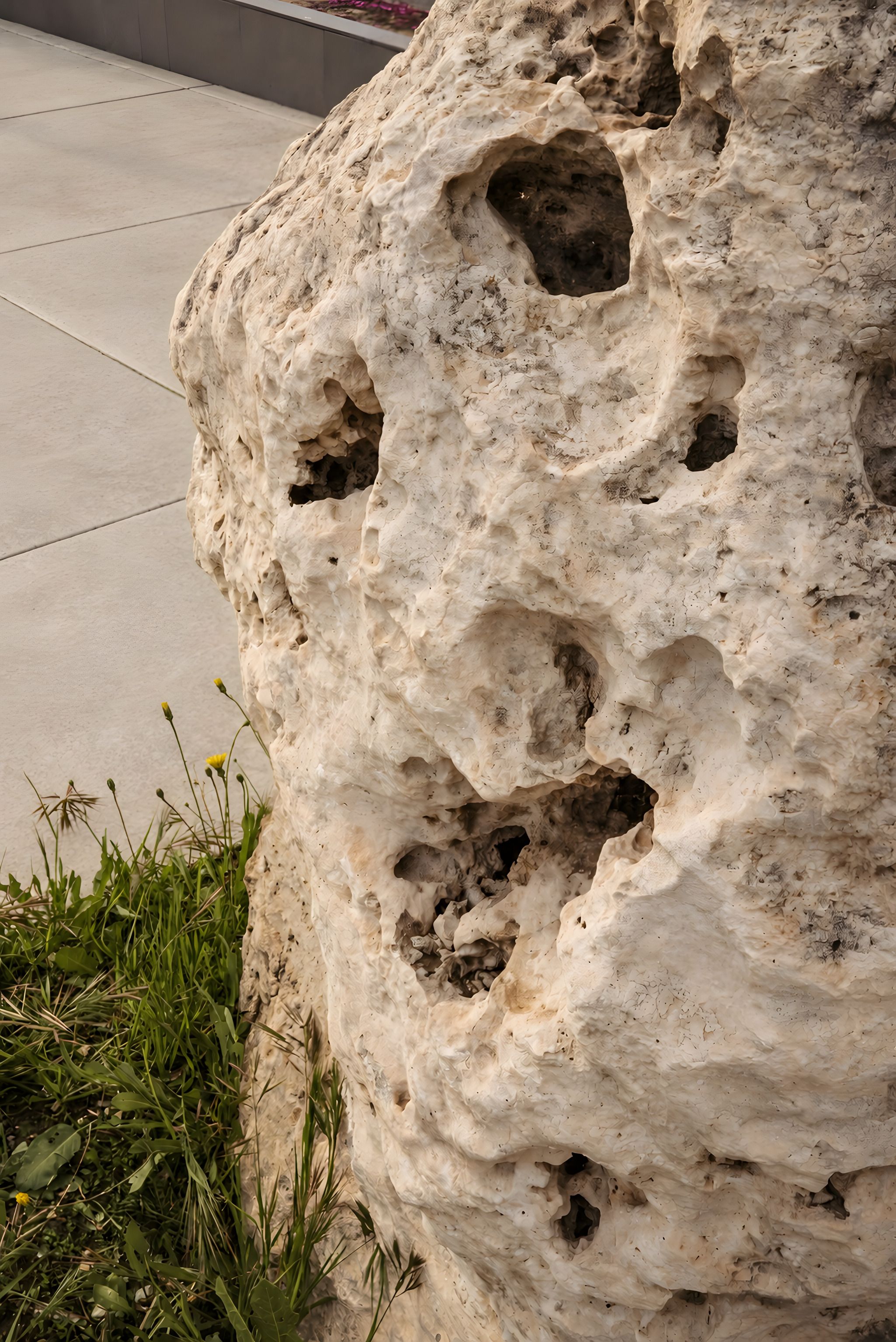 One of the five stones, limestone carved by time